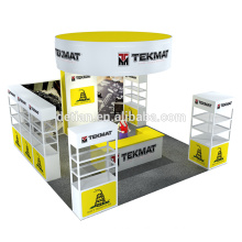 Detian Offer 6x6m tradeshow display exibition booth stands with shelf